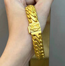 BUKKEHAVE金包銀蓮花心經(jīng)手鐲實(shí)心手鐲男女泥鰍背手鐲手環(huán)送女友生日禮物 8mm磨砂心經(jīng)【圈口56】【包金約1 (備) 曬單實(shí)拍圖