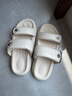 COZY STEPS可至女士夏季新款?yuàn)A心鞋舒適休閑百搭防滑平底一字拖涼鞋6048 暖意灰白 38 曬單實(shí)拍圖