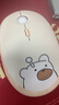 GEEZER Hello bear 無線復古朋克鍵鼠套裝 可愛辦公鍵鼠套裝 鼠標 電腦鍵盤 筆記本鍵盤 奶茶色 曬單實拍圖