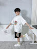 G.DUCKKIDS2025新款夏季國潮個(gè)性圖案套裝男女童時(shí)尚短袖短褲兩件套 白色 120 cm 曬單實(shí)拍圖