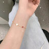 Mck925銀四葉草手鏈女紅瑪瑙貝殼手飾女友七夕情人節(jié)禮物 【品牌禮盒】925銀四葉草手鏈 曬單實拍圖