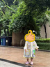 魔小宅兒童雨衣男童女童雨披幼兒園寶寶學(xué)生男孩女孩斗篷式透明防水面料 黃色(小恐龍雨衣) S1件【建議身高85-95cm】 曬單實拍圖