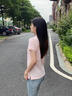 NAOTIEA納奧蒂爾小帆船純棉POLO領(lǐng)T恤女2025夏新款簡約顯瘦大碼短袖上衣 粉色 S 【建議80-90斤】 曬單實(shí)拍圖