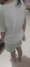迪士尼寶寶女童睡衣夏季2025純棉上衣女孩夏裝舒服柔軟短袖兩件套兒童家居服 【女童】e迪自然米妮K清涼綠 160 曬單實(shí)拍圖