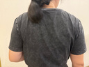 MO&Co.【涼感】夏海豚印花寬松圓領(lǐng)短袖棉質(zhì)T恤摩安珂 炭黑色 M 165 曬單實(shí)拍圖