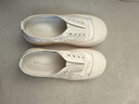 百麗（Belle）新中式板鞋女商場同款百搭套腳休閑鞋B2N1DBM4 米白 39 (245mm) 曬單實(shí)拍圖