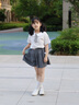 Viciusss丸社兒童褲子女童短褲夏季兒童甜美裙褲2025新款夏款百搭褲裙 灰色 150 曬單實(shí)拍圖