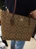 蔻馳（COACH）【官方授權店】奢侈品女包ZIP30系列托特包單肩手提包送女友禮物 4455IME74卡其棕色配色 曬單實拍圖