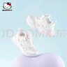HELLOKITTY童鞋女童運(yùn)動(dòng)鞋夏季單網(wǎng)透氣休閑鞋兒童旋紐扣小白鞋6834白色28 曬單實(shí)拍圖