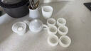 茇舍品牌水晶琉璃茶具套裝高檔輕奢高級(jí)泡茶整套禮盒裝辦公室家用送禮 茶洗套裝-玉瓷白（單茶具） 14件 曬單實(shí)拍圖