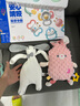 澳貝（auby）嬰幼兒玩具豆豆絨小兔子毛絨安撫玩偶可入口水巾哄睡+牙膠啃咬 曬單實(shí)拍圖