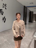 clotho Rennie品牌女裝小香風(fēng)外套女2025春秋新款高級(jí)感休閑百搭開衫短款上衣 淺卡其 M 曬單實(shí)拍圖