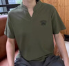 JEEP SPIRIT吉普短袖t恤男夏季2026新款男士體恤珠地棉V領(lǐng)休閑寬松大碼上衣服 軍綠 XL 建議150-165斤 曬單實(shí)拍圖