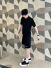 卡賓黑色板鞋男鞋夏季2025新品男士休閑皮鞋百搭潮鞋小黑鞋潮流鞋子男 黑色 41 曬單實拍圖