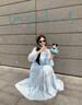 FSHE海邊度假連衣裙女夏季2025新款甜美溫柔風(fēng)法式氣質(zhì)絕美露肩沙灘裙 天藍(lán)色 L 曬單實(shí)拍圖