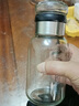 LOCKZI噸杯玻璃水杯耐高溫大容量1000ml水壺墩噸杯茶杯男茶水分離泡茶杯 本色1000ml++杯套 曬單實(shí)拍圖