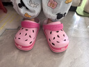 酷趣（Coqui）兒童洞洞鞋男童女童輕質(zhì)排沙兩穿休閑拖鞋大童糖果粉26-27 CQ8538 曬單實(shí)拍圖