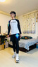 TOSWIM拓勝男士泳褲泳衣長(cháng)款溫泉套裝防尷尬雙層沖浪服男 幻彩電掣3XL 曬單實(shí)拍圖