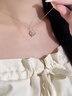 Grace GirlI8K金鉆石四葉草項鏈女輕奢彩金鎖骨鏈轉(zhuǎn)運(yùn)送女友生日禮物情人節(jié) I8K金鉆石四葉草項鏈+輕奢禮盒 曬單實拍圖