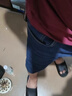 夏季輕薄冰絲垂順舒適透氣直筒五分褲男士牛仔褲寬松潮流百搭中褲 815深色中褲 30 碼（建議體重110-120斤） 曬單實拍圖