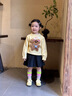 可英 GOWINBABY女童毛衣新款2025秋季小女孩休閑寬松上衣女寶可愛(ài)毛絨小熊針織衫 黃色 130 （適合身高120cm-130cm） 曬單實(shí)拍圖