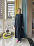 蕉下（beneunder）防曬衣防曬服長(cháng)款女冰絲感修身海邊沙灘透氣全身防曬衣 【涼感加長(cháng)款】漫暮黑 S 曬單實(shí)拍圖