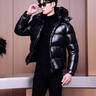 帝虎高奢白鵝絨加厚羽絨服男2025高級(jí)感冬裝新款短款高端時(shí)尚品牌 黑色 L (175) 曬單實(shí)拍圖