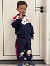 G.DUCKKIDS童裝聯(lián)名奧特曼男童套裝春秋帥氣小男孩衣服兒童外套運(yùn)動(dòng)裝兩件套 藏青色 140 cm 曬單實(shí)拍圖