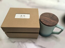 叁旬（sanxun） 知行陶瓷泡茶馬克杯帶蓋過(guò)濾水杯女男辦公室茶水分離杯子定制 知行馬克杯【湖蘭釉】 曬單實(shí)拍圖