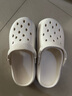 名創(chuàng)優(yōu)品（MINISO）洞洞鞋男女夏季外穿涼鞋防滑厚底踩屎感包頭涼拖鞋 白色+海洋星星 曬單實(shí)拍圖