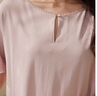 朵朵·可可涼感升級雙面絲光棉2025夏季新款女純棉短袖家居服睡裙 醬紫色 M (160) 曬單實拍圖