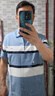 七匹狼短袖T恤男夏季舒適彈力POLO打底衫男條紋撞色翻領(lǐng)短T男裝商務(wù)上衣 113(淺藍) XL 175/92A 曬單實(shí)拍圖