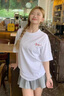 馬克華菲重磅純棉短袖T恤男2025夏季新款潮牌美式半袖涼感男士高端打底衫 白色紅 【官方正品】 L 【125-140斤】 曬單實(shí)拍圖