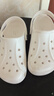 卡駱馳crocs貝雅兒童洞洞鞋男女童戶(hù)外包頭沙灘鞋拖鞋/207013/207012 白色-100 34 (205mm) 曬單實(shí)拍圖