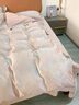 水星系列家紡天絲棉四件套A類(lèi)母嬰級面料高端輕奢100支提花被套床單床上用品 尤朵-蕓粉【A類(lèi)母嬰級面料】 加大1.8 床笠款 （被套220*240cm） 曬單實(shí)拍圖