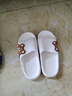 防滑軟底兒童拖鞋男童浴室洗澡卡通居家中大童小孩寶寶涼拖鞋女童 白色 34 35碼內長(cháng)(21cm)適合8歲左右 曬單實(shí)拍圖