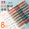 晨光（M&G）文具0.5mm彩色中性筆  本味8色按動(dòng)子彈頭中性筆 雙色模護(hù)套 學(xué)生辦公手賬筆 8支/盒AGPH56Y9考研 曬單實(shí)拍圖