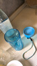 特百惠雅致300ml簡約寬口塑料水杯子男女小巧直飲水杯便攜帶拎繩七夕 水晶藍300ml1個 曬單實拍圖