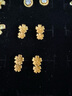 周六福足金桃花黃金耳釘耳飾女生日禮物計價(jià)A0911669 約1.6g 一對 曬單實(shí)拍圖