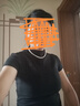 太平鳥女裝T恤半高領(lǐng)修身女短袖收腰法式氣質(zhì)短款上衣 黑色2 S  曬單實拍圖