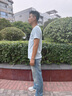 izzue IT美式寬松直筒水洗牛仔褲男2025夏季潮牌百搭破洞長(zhǎng)褲子 曬單實(shí)拍圖