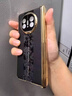 詹博士適用華為matex5/x3/典藏版保護(hù)套秒變BookFold折疊屏磨砂素皮高檔商務(wù)高清殼膜一體磁吸中軸防摔殼 玄黑色 適用：華為matex5/x3/典藏版 曬單實(shí)拍圖