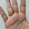 周六福  黃金戒指女款足金琺瑯漸變多色花卉指環(huán) 計(jì)價(jià) 10號-2.47g 曬單實(shí)拍圖