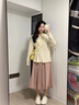 JAVC2025年別致漂亮春秋內(nèi)搭打底衫女秋冬小香溫柔風(fēng)毛衣針織開衫上衣 白色 M 建議 90斤-110斤 曬單實(shí)拍圖