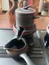 紫陶功夫茶具紫砂茶具整套復(fù)古茶壺套裝石磨懶人防燙泡茶神器禮盒 紫陶t刀自動大套組茶具 曬單實(shí)拍圖