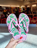 havaianas哈唯納SlimTucano植物印花人字拖度假外穿平底夾腳拖鞋 1749-檸檬汁粉色 37-38 曬單實(shí)拍圖