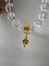HONEYGOLD 蜜金珠寶 黃金吊墜足金古法手工金文玩蔓環(huán)戲串珠HGG1752工費(fèi)100元/件 3.24g 小花提溜 曬單實(shí)拍圖