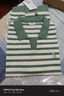 哈吉斯（HAZZYS）男裝 夏季休閑上衣撞色條紋短袖POLO衫男ASTZE0BBE38 茶綠色OG XL （180/100A 50） 曬單實(shí)拍圖