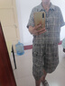 日著年輪格子休閑短褲2025夏季新款薄寬松洋氣減齡顯瘦外穿褲子女 年輪格 S 曬單實(shí)拍圖