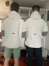 探路者（TOREAD）沖鋒衣三合一戶外抓絨登山衣服防水防風(fēng)保暖硬殼夾克外套男女款 極地白軍綠 L 曬單實(shí)拍圖